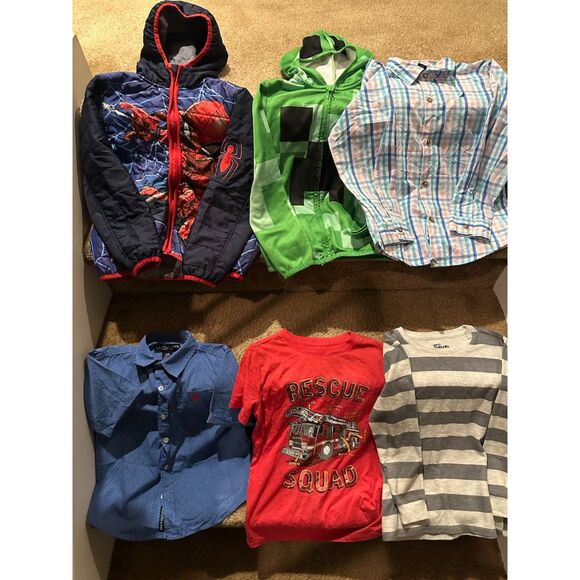 Bundle of Boy Clothes Mixed with Tops & Jackets Size 7/8 - Picture 1 of 9